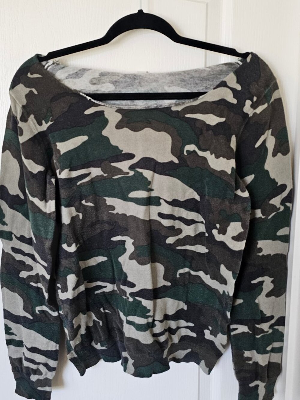 J Crew "Teddie" Camo Long Sleeve Shirt | Cropped | Size: M | 100% Cotton